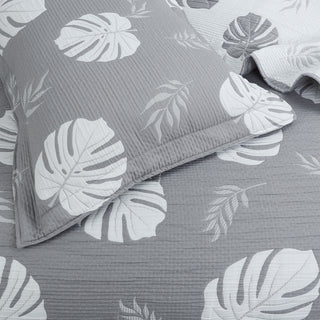 Colcha Jacquard Hojas Natural