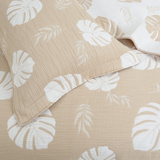 Colcha Jacquard Hojas Natural