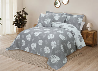 Colcha Jacquard Hojas Natural