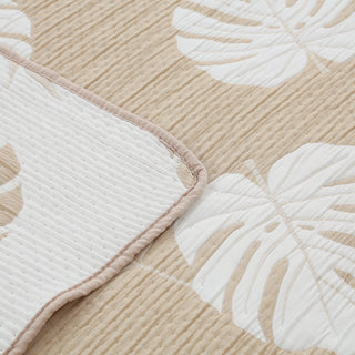 Colcha Jacquard Hojas Natural
