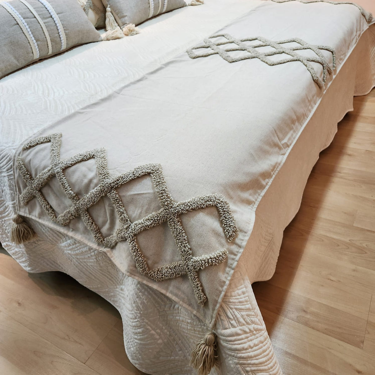 Pie de cama Boho Rombos 0,60 x 2,30