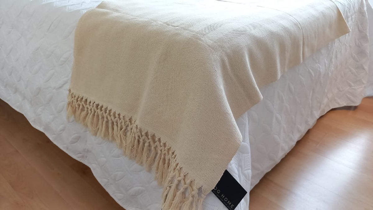 Pie de cama algodón turco 0,60 x 2,00