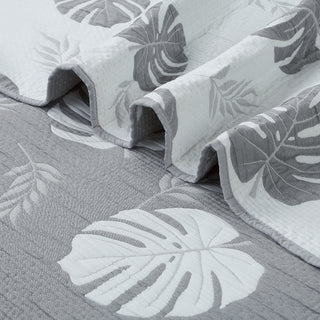 Colcha Jacquard Hojas Natural