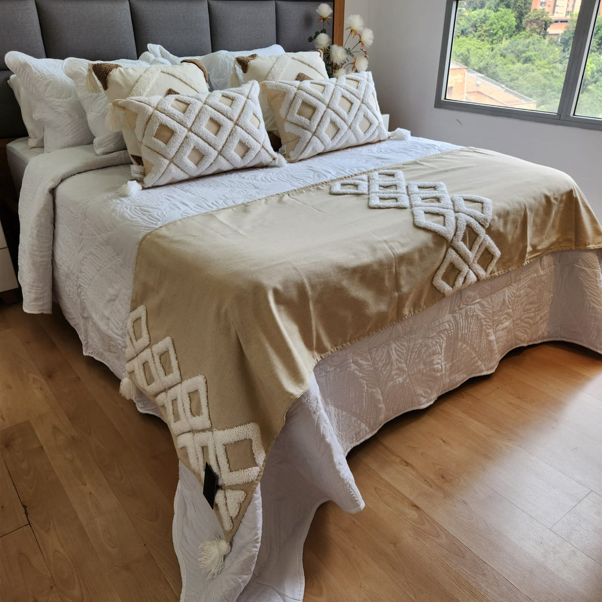 Pie de cama Boho Rombos 0,60 x 2,30