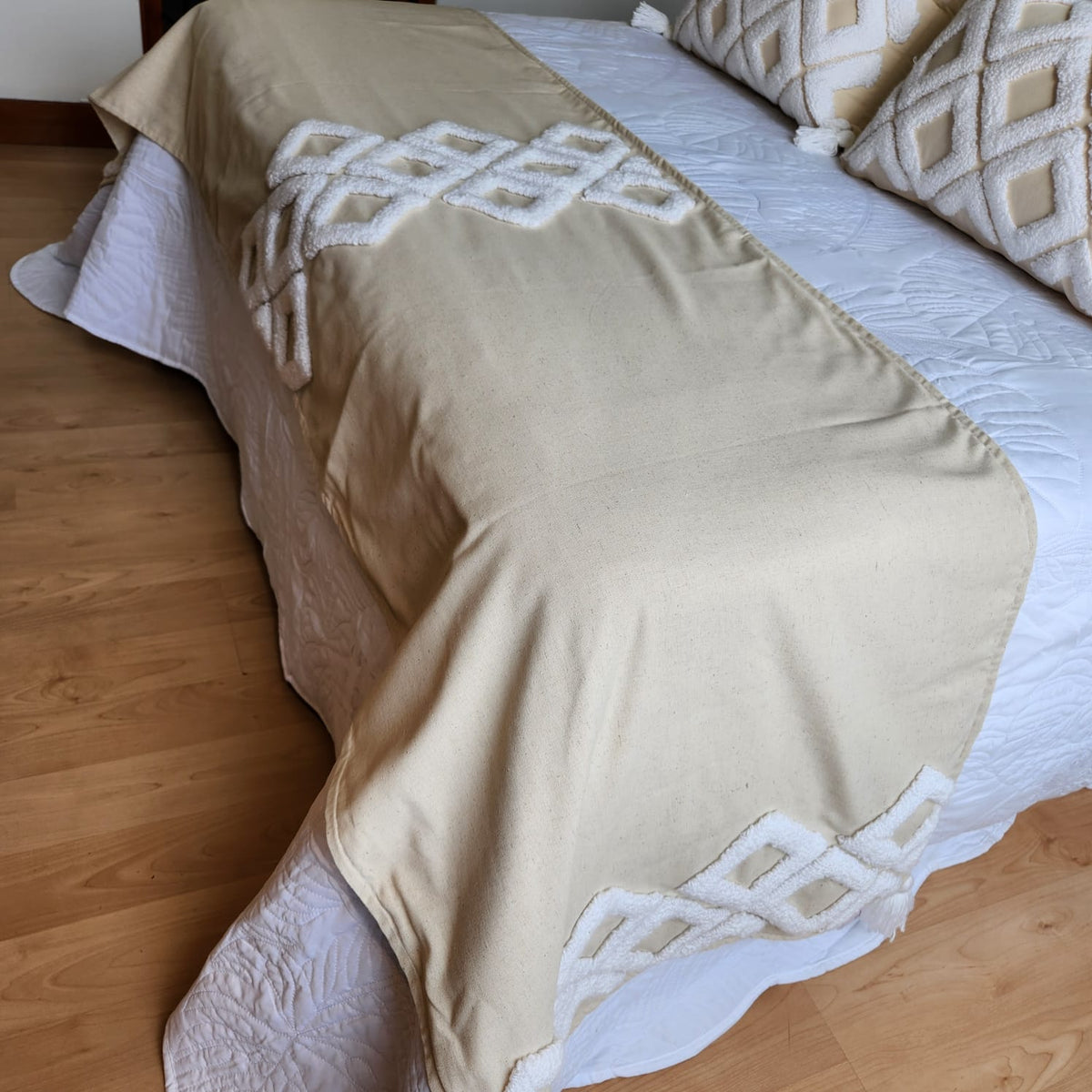 Pie de cama Boho Rombos 0,60 x 2,30